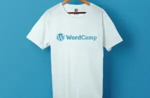 Printed t-shirts for tech event for WordPress 