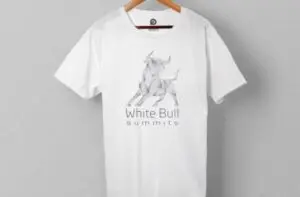 Printed event merchandise for White Bull Tech 