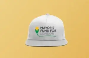 How Mayor's Fund For London used printed caps at their latest event     