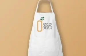 Personalised aprons for Scheckters Organic 