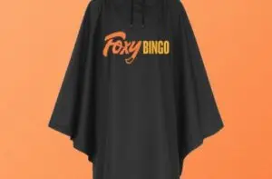 Screen printed rain mac for Foxy Bingo    
