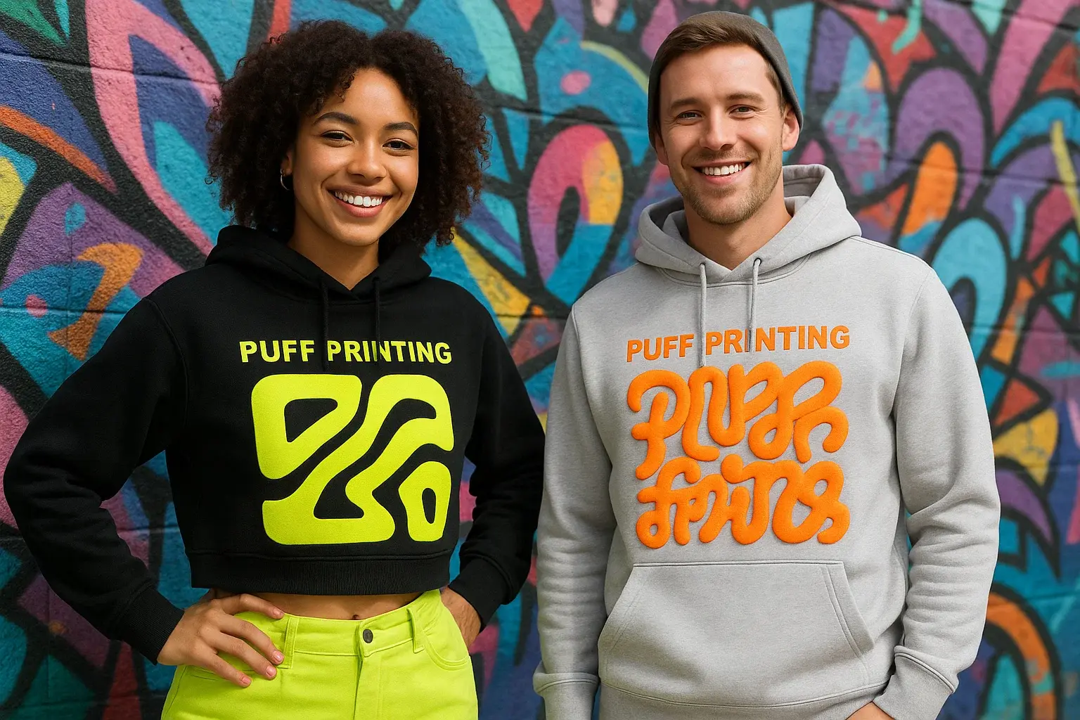 Puff Print Hoodies