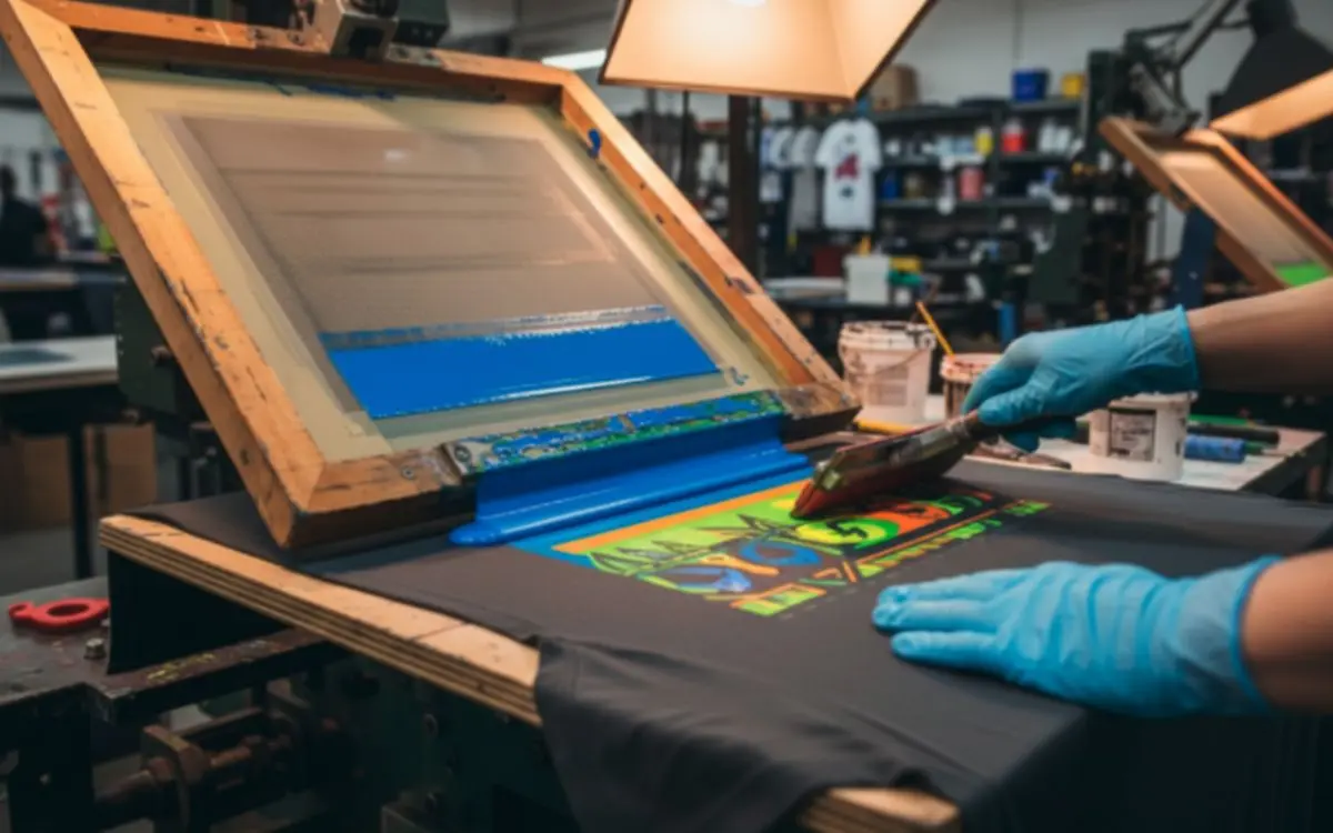 traditional screen printing process
