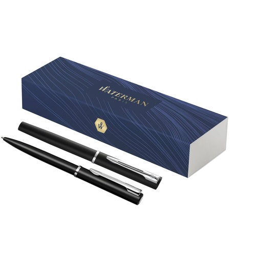 [10775290] Waterman Allure ballpoint and rollerball pen set (blue ink)