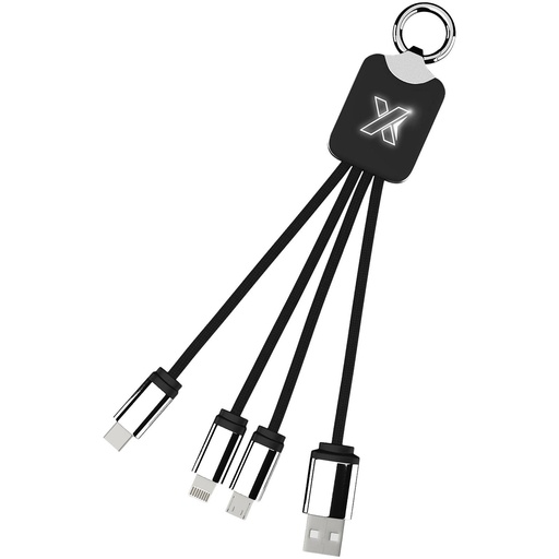 [2PX00190] Solid black/White (SCX.design C15 quatro light-up cable) 