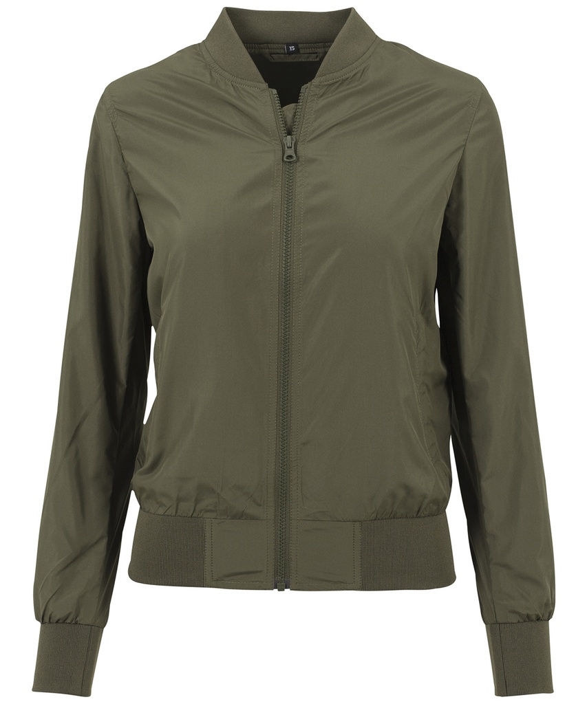Women's nylon bomber jacket