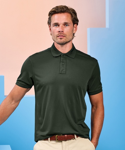 Cationic recycled polyester polo