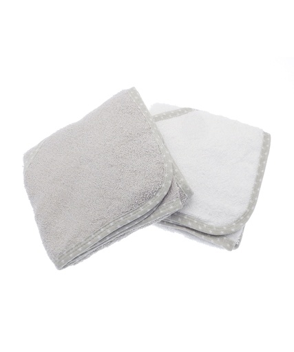 [HL182WHGY] Baby hooded towel (2-pack)